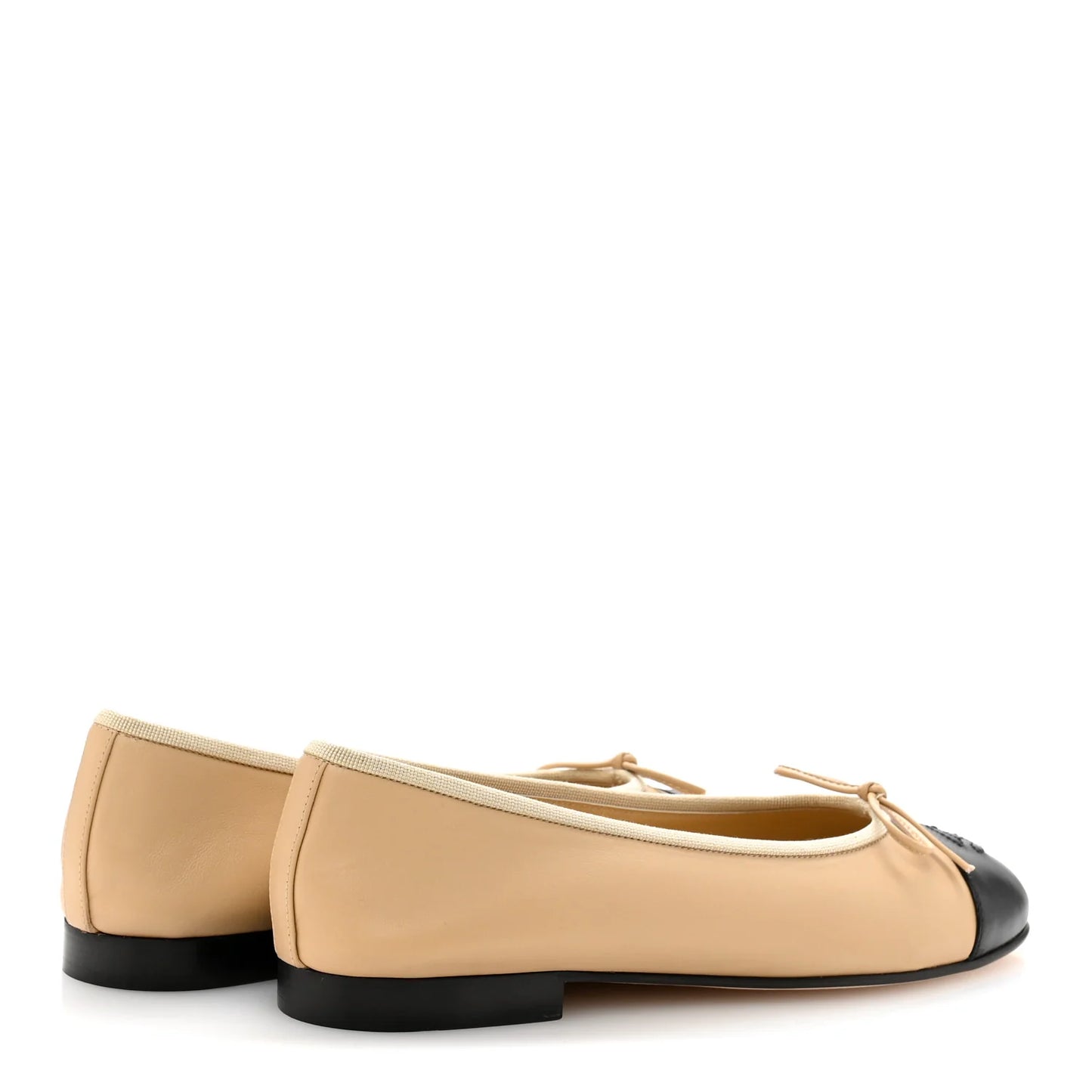 CC Lambskin Cap Toe Ballerina Flats 38