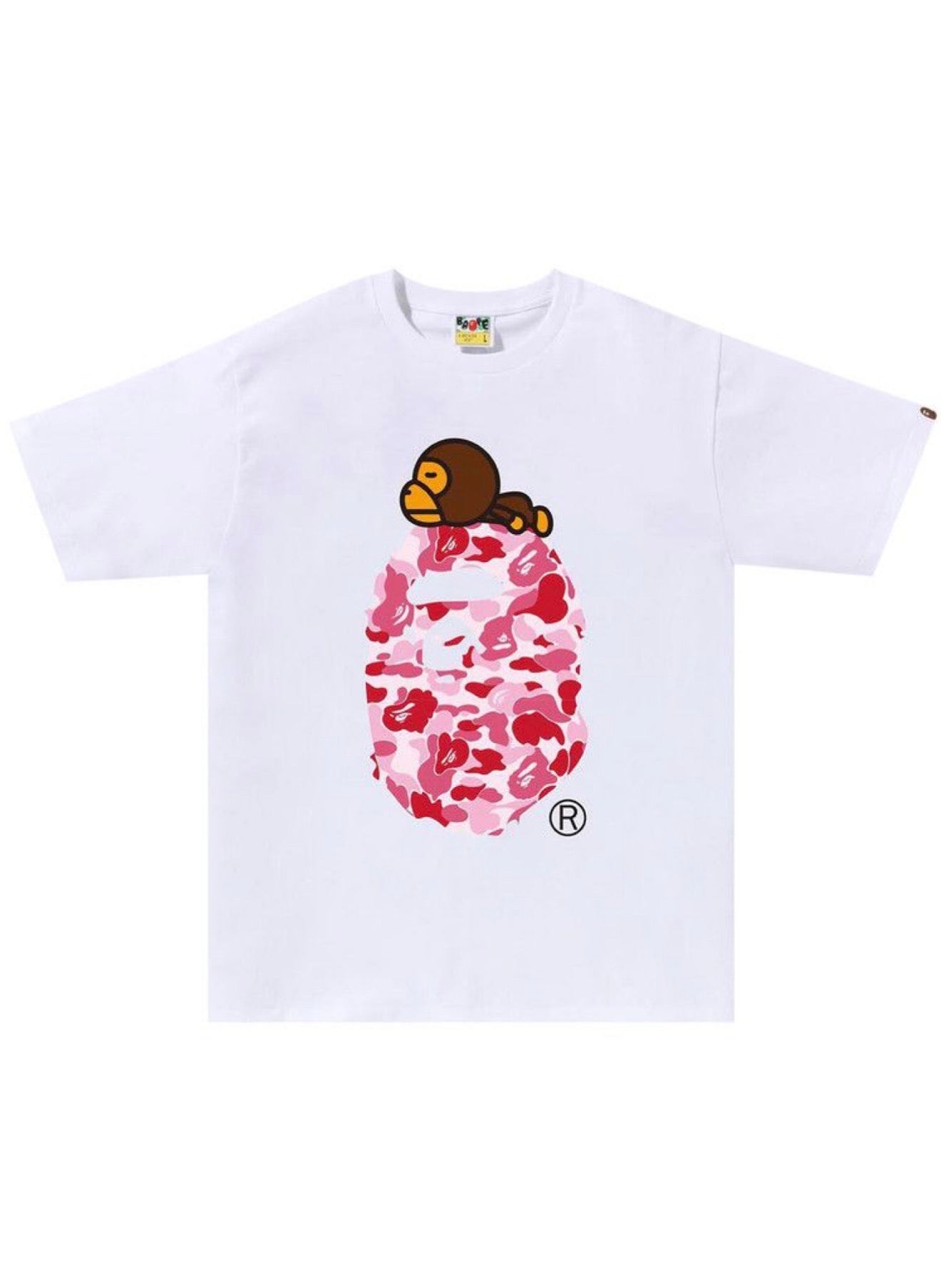 BAPE ABC Camo Milo On Big Ape Tee
